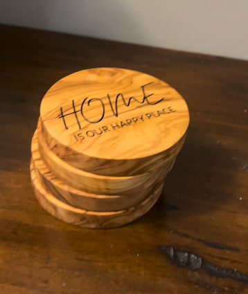 Olive wood Circle Coasters